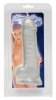 Dildo żelowe na przyssawce penis z jądrami 18 cm